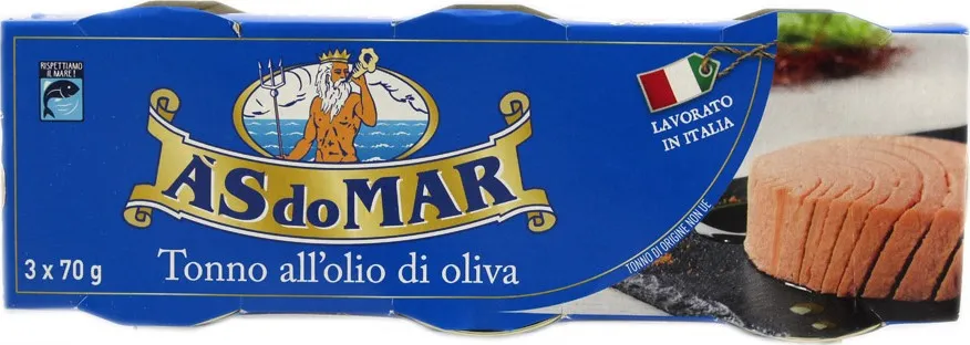 ASDOMAR TONNO OLIO D’OLIVA 3X70GR