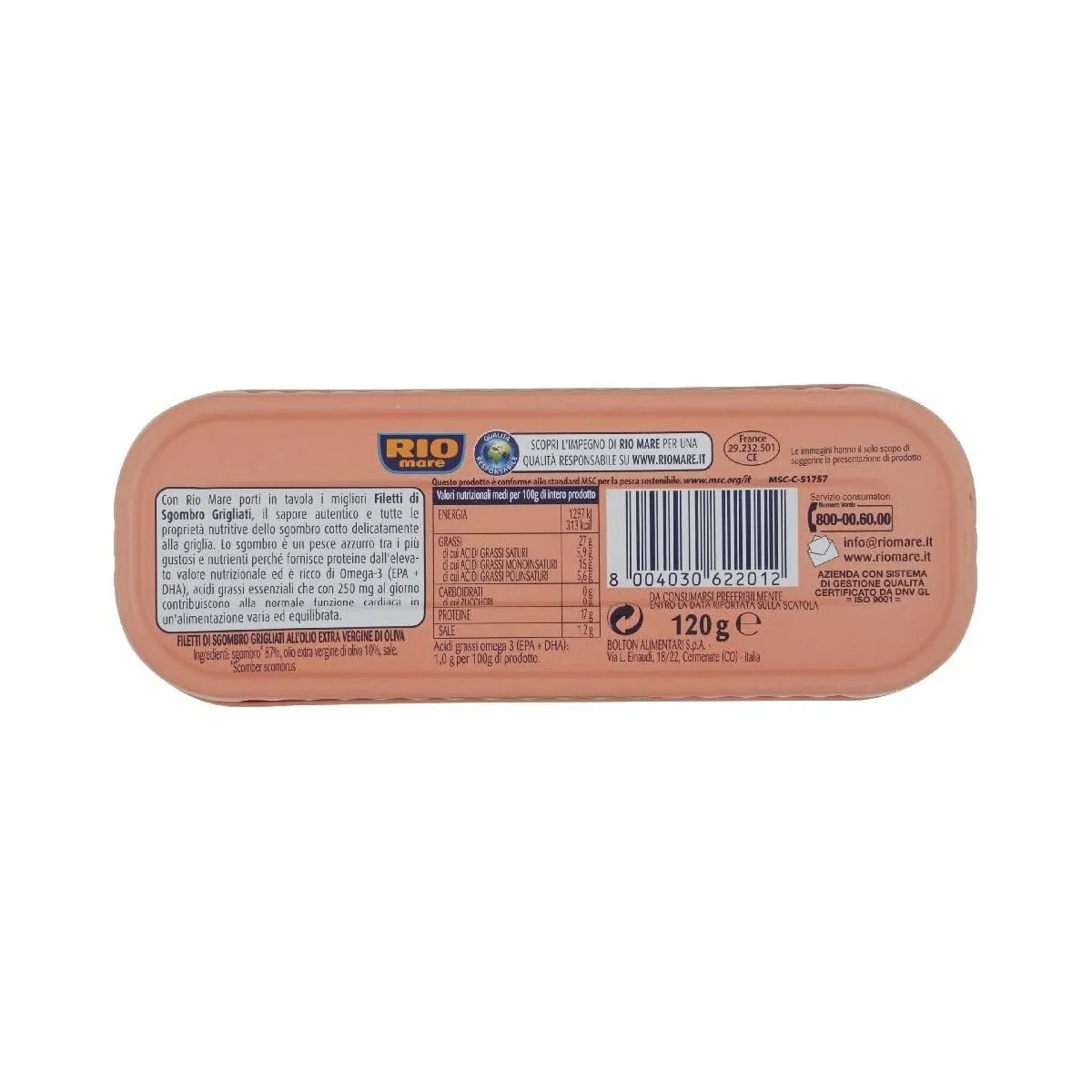 RIO MARE FILETTI DI SGOMBRO GRIGLIATI ALL’OLIO EXTRA VERGINE DI OLIVA 120GR - immagine 3