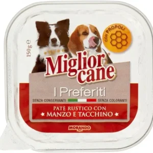 MIGLIORCANE I PREFERITI VASCHETTA MANZO E TACCHINO GR.150
