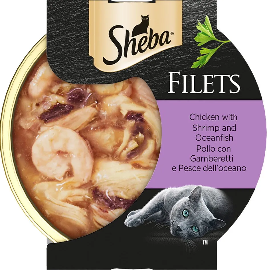 SHEBA FILETS POLLO, GAMBERETTI E PESCE DELL’OCEANO 60GR
