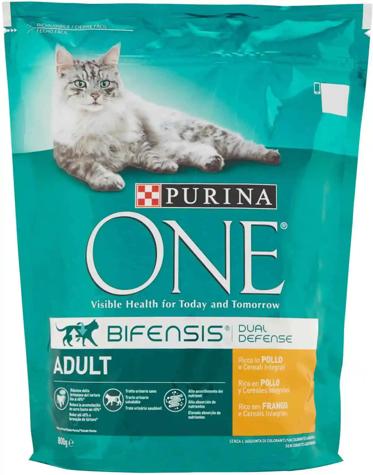 PURINA ONE ADULT POLLO E CEREALI INTEGRALI GR.800 - immagine 2