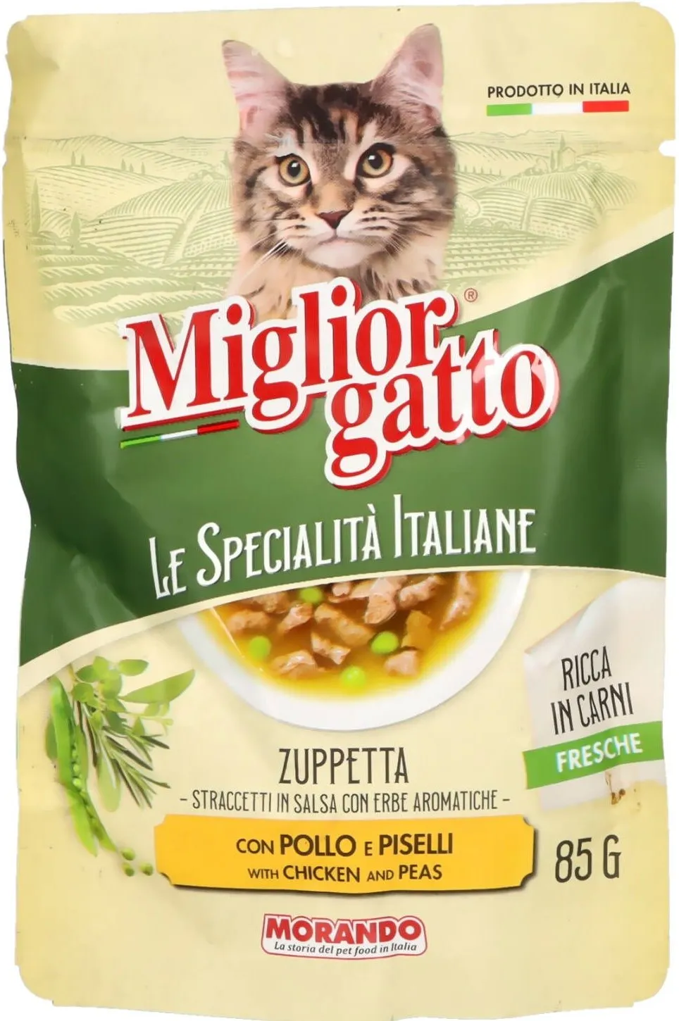 MIGLIOR GATTO SPECIALITA’ ITALIANE STRACCETTI POLLO E PISELLI 85GR - immagine 2