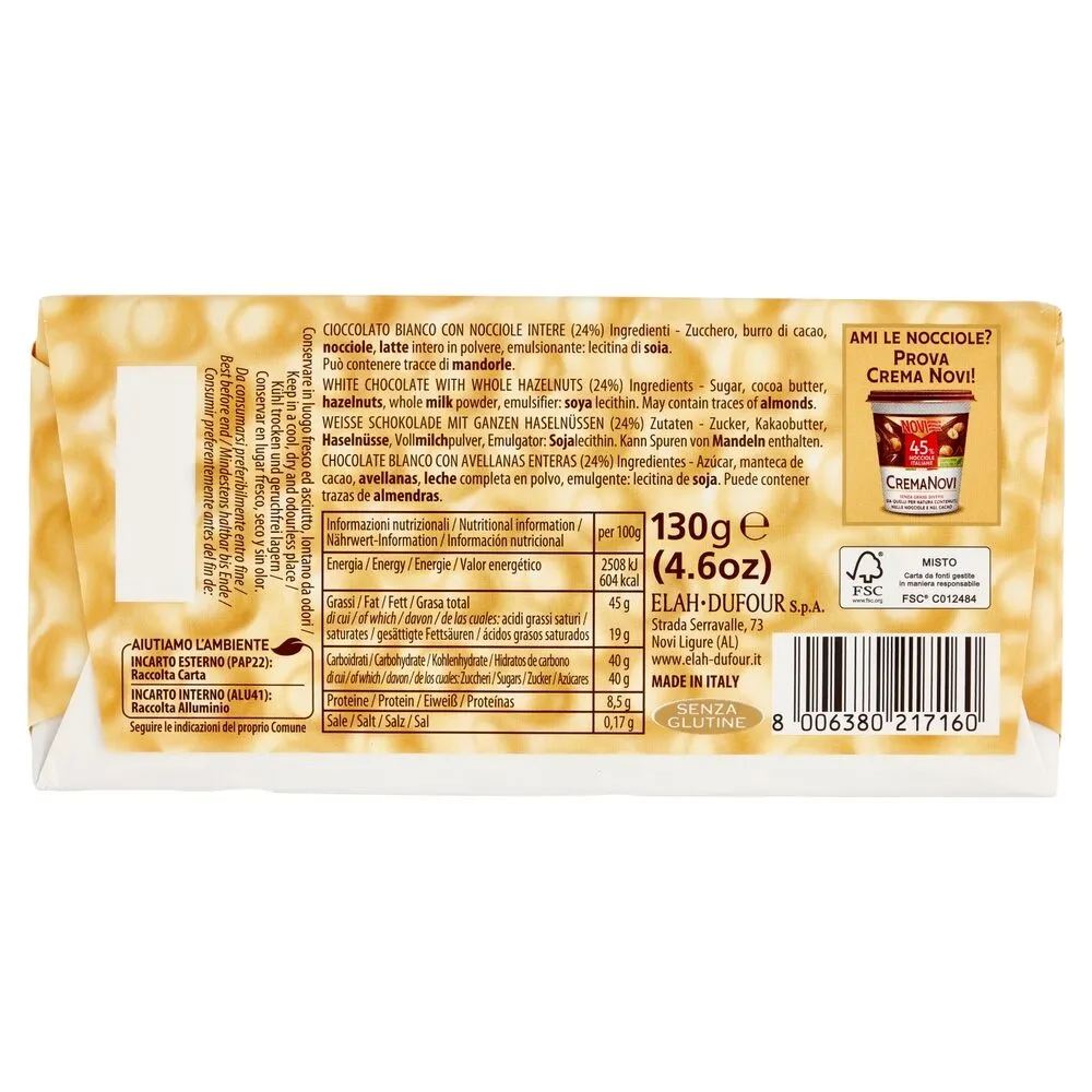 NOVI NOCCIOLATO BIANCO 130GR - immagine 3