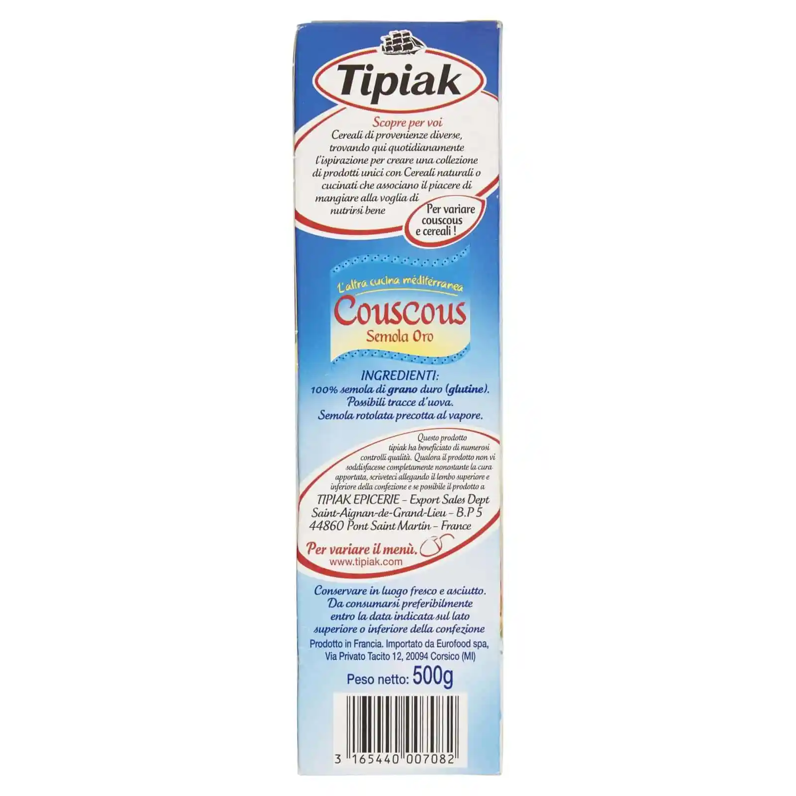 TIPIAK COUS COUS PRECOTTO 500 GR - immagine 4