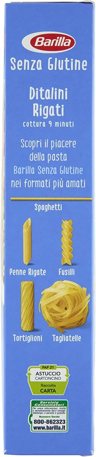 BARILLA DITALINI RIGATI SENZA GLUTINE 400 GR - immagine 5