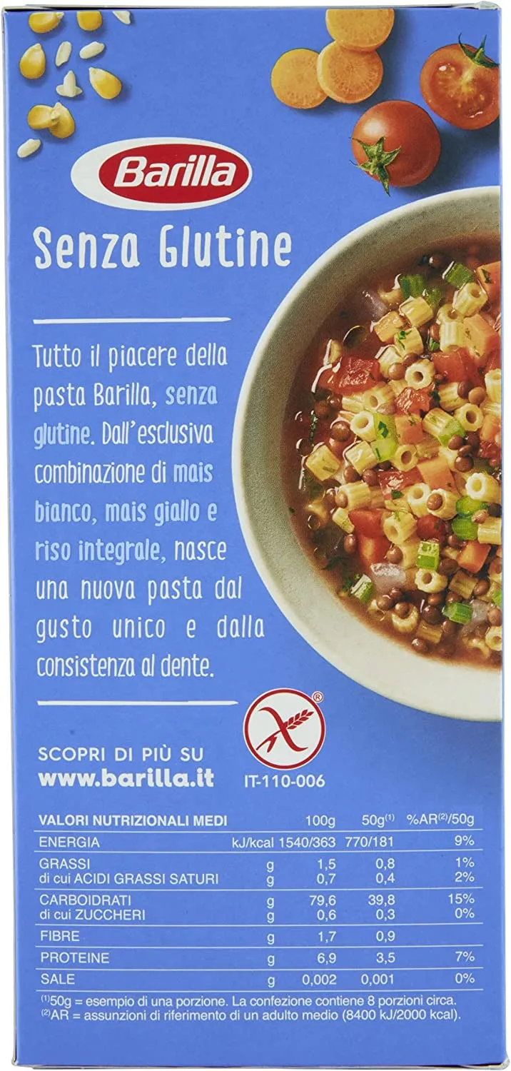 BARILLA DITALINI RIGATI SENZA GLUTINE 400 GR - immagine 6