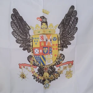 BANDIERA REGNO DI SICILIA TESSUTO SINTETICO 50X30 CM BIANCA