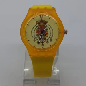 Orologio da polso Summer Unisex Quartz Regno delle due Sicilie cinturino silicone Giallo sfondo beige